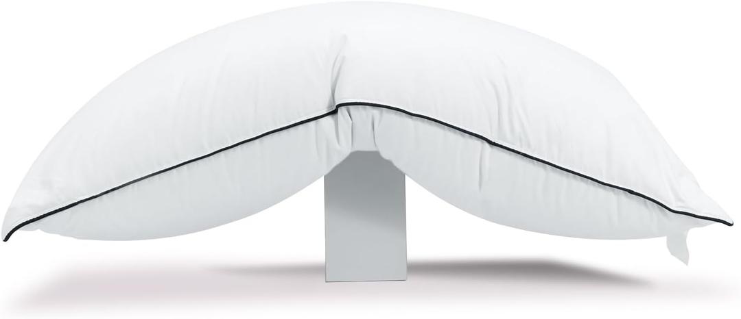 Luxury Down Pillow Standard Size, Ultimate Comfort High Fill Power, 100% Cotton Shell - Soft Bed Pillow for Sleeping - Standard (20" x 26")
