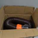 Camco RhinoFLEX 15-Ft Camper/RV Sewer Hose Kit - Features Clear Elbow Fitting w/Removable 4-in-1 Adapter - Connects to 3 Slip or 3/3.5/4 NPT Threaded Sewer Connection (39770)