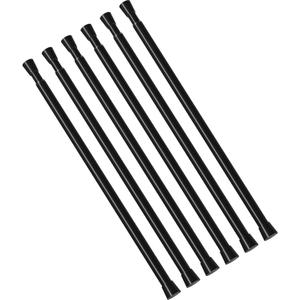 6 Pack Small Spring Tension Curtain Rod 13 to 19 Inch Black Short Tension Rod Thin Tension Rod Adjustable Spring Curtain Rods Slim Spring Tension Rods No Drill for Closet Window Cupboard Door