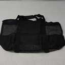 Extra Large Beach Bag 40L with 8 Pockets, Lightweight and, Black, with Pockets for Travel, Beach Trips, and Vacations 23x15 inch Black