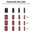 2Long Sanding Drums and Sleeves Set with 1/4Shank for Drill or Drill Press, Sanding Drum Kit for Sanding Smoothing Shaping Polishing Fiberglass Wood Metals, 60,80,120 Grit-16pack