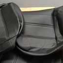 Driver & Passenger Side Bottom & Top Lean Back Leather Seat Cover Compatible with Hummer for H2 2003 2004 2005 2006 2007, Microfiber Leather Car Seat Cover Bottom Auto Seat Protector