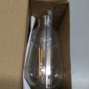 WIHTU LED Filament Light Bulbs, Bright Vintage 6W LED Edison Bulbs, St58 2700K Warm Light Bulbs with CRI 85+, E26 Standard Base, 900LUM, Non-Dimmable, Clear Glass, Pack of 4