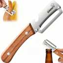 Multifunctional Vegetable Peeler,2-in-1 Stainless Steel Blade Peeler with Wooden Handle and Bottle Opener,Peelers for Kitchen,Carrots,Apple,Potato Peeling