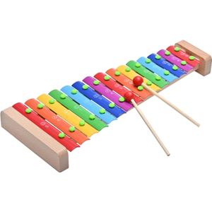 LIEKE Xylophone 15 Tones Glockenspiel Musical Instrument Toy Gift for kids