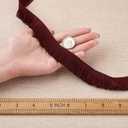 MegaPet Polyester Fringe Tassel Lace Ribbon Trims 1 Inch x 27 Yards Chainette Fringe Fibre Trim Coconut Brown for Sewing Quilting Lampshade Curtain Decoration