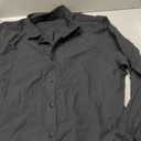 Mens Long Sleeve Linen Shirts Casual Button Down Shirt Regular Fit Summer Beach Wedding Shirts (Black, XL)