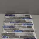Art3d 10-Sheet Premium Self-Adhesive Kitchen Backsplash Tiles in Marble,30 * 30cm (Blue)