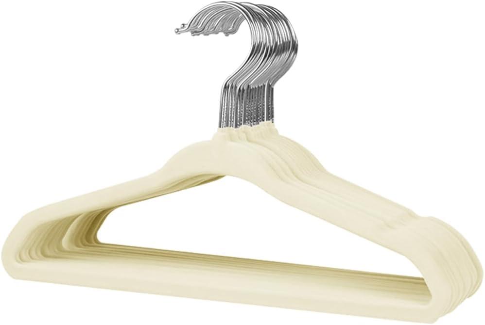 Stormix Baby Velvet Hangers, 16 Pack Children's Clothes Hangers Non-Slip Kids Hangers for Infant/Toddler Cream