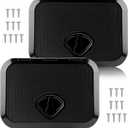 2 Pcs Marine Deck Access Hatch Rectangle Boat Deck Hatch & Lid with 20 Screws Non Slip Surface for Marine Yacht RV Truck Vent Accessories (14.76''x10.63'', Black)