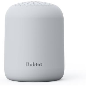 Bobtot Portable Bluetooth Speakers Wireless, Waterproof Shower Speaker with 24H Playtime, Loud Stereo Sound, TWS, Hands-Free Calling, Small Size with Carry Lanyard, LightGrey