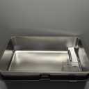 Stainless Steel Cat Litter Box with Lid - Extra Large Litter Box Rust-Proof & Odor-Resistant Open Top for Multiple Cats,14'' High Sided Metal with Scoop & Mat, Easy Cleaning