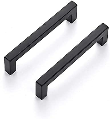 Ravinte 32 Pack 5 Inch Kitchen Square Cabinet Handles Matte Black Pulls Black Drawer Pulls Kitchen Cabinet Hardware Handles