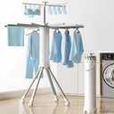 Clothes Drying Rack Foldable Outdoor Indoor,Drying Rack Clothing Collapsible,Folding Drying Dack Clothing,2 Tier Aluminum Foldable Laundry Drying Rack,24 Hooks 16 Hanging Bars