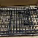Amazon Basics Portable, Foldable Metal Wire Dog Crate with Removable Tray, Double Door, Divider Panel, 24" x 18" x 20", Black