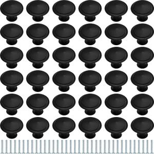 Ripeng 36 Pcs Round Cabinet Knobs Kitchen Drawer Knobs for Hardware Drawer Handles with Screws for Bedroom Furniture (1.2 Inch)