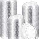 100 Count 90mm/3.5inch Strawless Sipper Lids, Clear PET Lids for Plastic Cup Disposable Cover for Cold Brew, coffee, beer, cocktail, wine or Beverage Cups