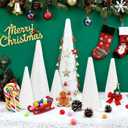 CCINEE 6 Packs Foam Cones for Crafts, Assorted Polystyrene Floral Foam Cones for Christmas Tree Gnomes Art and Craft School Activity Wedding Home Table Centerpieces Decorations