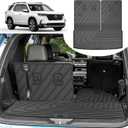 Original Cargo Mat Fit for Honda Pilot 2023-2026: Cargo Liner with Backrest Mat Behind 3rd Row Back Seat Protector - All Weather Protection Waterproof Trunk Mat with Back Seat Cover Pilot Accessories