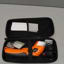 VLOXO Cordless Electric Scissors, Cardboard Cutter Electric Fabric Scissors Box Cutter with Blades Rechargeable Powerful Fabric Cutter for Crafts Leather Carboard Carpet Plastic Felt with Case Orange