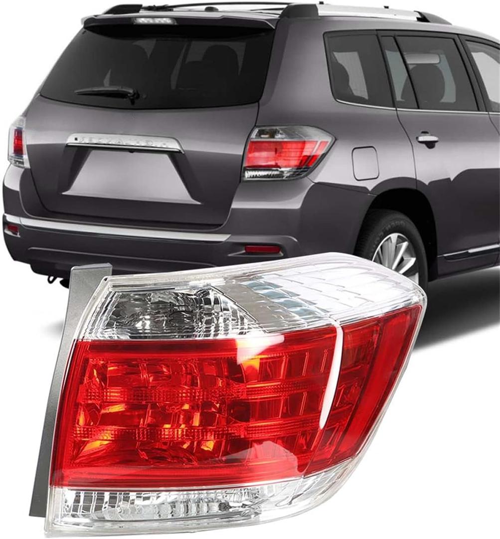 labwork Passenger Side Tail Light Replacement for Toyota Highlander 2011-2013 Rear Taillamp Brake Lamp Assembly RH Right Side 815500E070 TO2801185