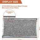2 Pack W10535950 Aluminum Mesh Grease Microwave Oven Filters Replacement for Whirlpool Replace W10535950, PS8769987