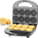 Mini Waffle Maker Machine, Small Waffle Bites Maker for Kids, Makes 8 x 2 Tiny Waffle Bites, Ideal for Breakfast, Snacks, Desserts and More