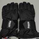 devembr Snowboarding Gloves with Wrist Guards, Ski Gloves Touchscreen, Black ,S