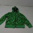 Minecraft Fleece Zip Up Hoodie Toddler to Big Kid Green Sizes: S