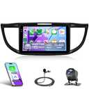 4Core 4G+64G Android 15 Car Radio for Honda CRV 2012-2016, Rimoody Car Stereo Wireless Carplay Andorid auto Mirror Link 9'' INCELL Touchscreen GPS WiFi Bluetooth 5.0 FM/RDS EQ-32 SWC Backup Camera