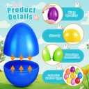 AuroTops 61 Pcs Plastic Easter Eggs Bulk,2.3" 60 Colorful Empty Easter Eggs Fillable Plus 1 Golden Egg,Easter Basket Stuffers,Easter Decoration,Easter Egg Hunt,Easter Party Favor,Classroom Prizes