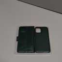 Bocasal Compatible with iPhone 12 & iPhone 12 Pro Wallet Case with Card Holder PU Leather Magnetic Detachable Kickstand Shockproof Wrist Strap Removable Flip Cover 6.1 inch (Green)