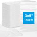 1200pcs Plastic Bags, 3 x 5 inch 2 mil Jewelry Bags, Clear Small Zip Bag, Resealable Zip Bag for Small Business, Storage, Candy