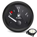2" Fuel Level Gauge,12V Fuel Tank Meter E-1/2-F Pointer Meter 240-33ohm for Car RV Yacht Boat Motorcycle
