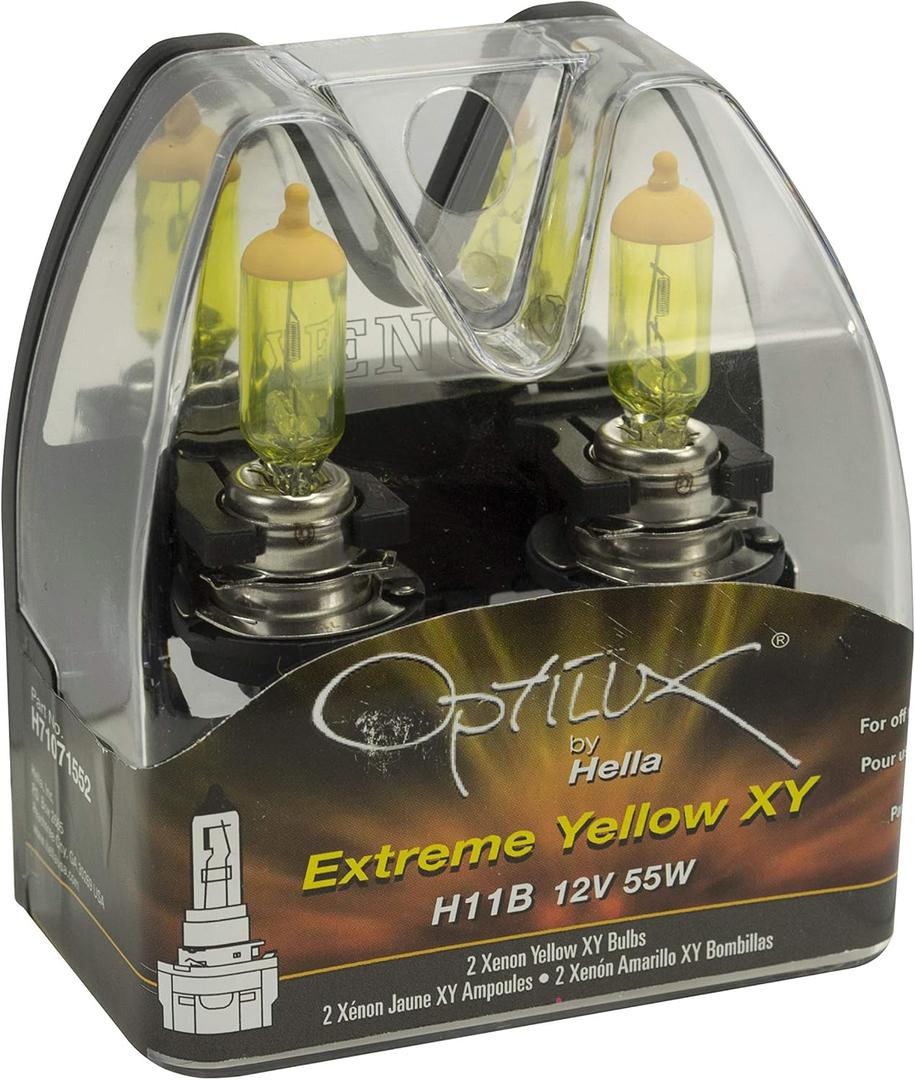 HELLA H71071552 Optilux XY Series H11B Xenon Yellow Halogen Bulbs, 12V, 55W 2 Pack