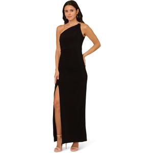 Adrianna Papell Jersey Column Gown (Black), Size: 18