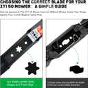 Grasscool ZT1 50 942-05052A Blades with 6 Star Shaped Hole for Cub Cadet Ultima ZT1 ZT2 Zero Turn Enduro XT1 XT2 LT50 50 inch Cut Deck Lawn Tractor Riding Replace 742-05052A 942-05052(High-Lift)