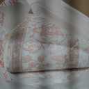 Light Pink Bedroom Rugs 6x9 Vintage Distressed Aesthetic Cute Boho Floral Feminine Low Pile Soft Carpet Machine Washable Stain Resistant Area Rugs for Kids Room Nursery Playroom Office 6 x 9