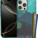 Smartish iPhone 16 Pro Wallet Case - Wallet Slayer Vol. 1 [Slim + Protective] Credit Card Holder - Drop Tested Hidden Flip Card Slot Cover Compatible with Apple iPhone 16 Pro - Moving Mountains