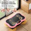 Vibration Plate Exercise Machine for Lymphatic Drainage, Whole Body Home Exercise Vibration Board Equipment with Auto Mode, Bluetooth Resistance Bands Vibrate Fitness Platform for Woman