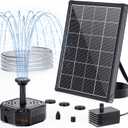POPOSOAP Solar Pond Filter with Fountain Pump, 4W Solar Fountain Pump with Pond Filter Kit, Solar Water Pump with Nozzles & PVC Tubing for Bird Bath, Water Garden, Fish Tank & Backyard Decor P3035