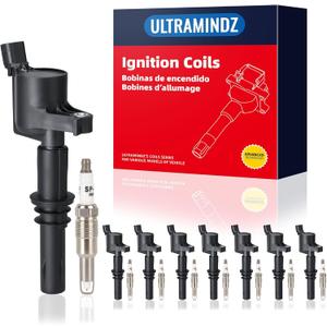 Ignition Coil Pack & Spark Plug for Ford 5.4L F150 2005 2006 2007 2008 Expedition 2005-2008 F250 F350 Super Duty 2005-2008 for Lincoln 5.4 Navigator 2005-2008 Mark LT 2006-2008 DG511 UF537 Set of 8