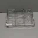 MyGift Single Stackable Tray, Add-on for 11 Inch Smoke Gray Transparent Arts & Crafts Storage Box, 9 Compartment Sewing Supplies Organizer with 3 Drawers and Removable Dividers