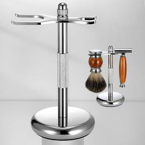 Safety Razor Holder Stand, Safety Razor Stand for Men, Razor and Shaving Brush Holder Stand, Metal Base for Added Stability and Long-Lasting Use