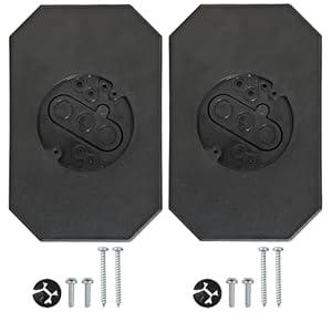Vinyl Siding Mounting Blocks, Outdoor Light Siding Mount Block with Built-in Electrical Box Siding Mounting Plate for 1/ 2 inch Lap Double and 4 inch Siding (2, Black, 1/ 2 inch Lap Siding)