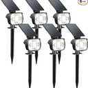 Kaxiida Solar Lights Outdoor Waterproof  2025 Upgrade 3 Level Ultra Bright Spot Lights Uplights, LED Landscape Spotlight for Tree, Pathway, Wall, Adjustable Solar Panel Auto On/Off