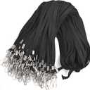 Bird Fiy Lanyard 100 Pack Bulk Badge Lanyards for ID Badges Neck Cruise Name Tag ID Holder (Black)
