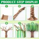 Watersay Classroom Tree Bulletin Board Decorations Set 196 ft Green Crepe Paper 98 ft Brown Kraft Paper Roll DIY 3D Cardboard Tree Woodland Bulletin Board Wall Decoration for School Teacher Chalkboard