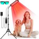 Red Light Therapy for Face and Body, GMOWNW Infrared Light Therapy Lamp with Stand, 660nm Red Light and 850nm Near Infrared Light Therapy Device for Face Knee Body, Skin Care at Home (13.86" * 4.21"-With Stand)