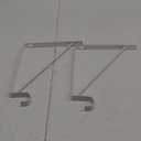 2 Pcs Shelf and Rod Brackets, Wall Mounted Shelf Supports White,SRB300